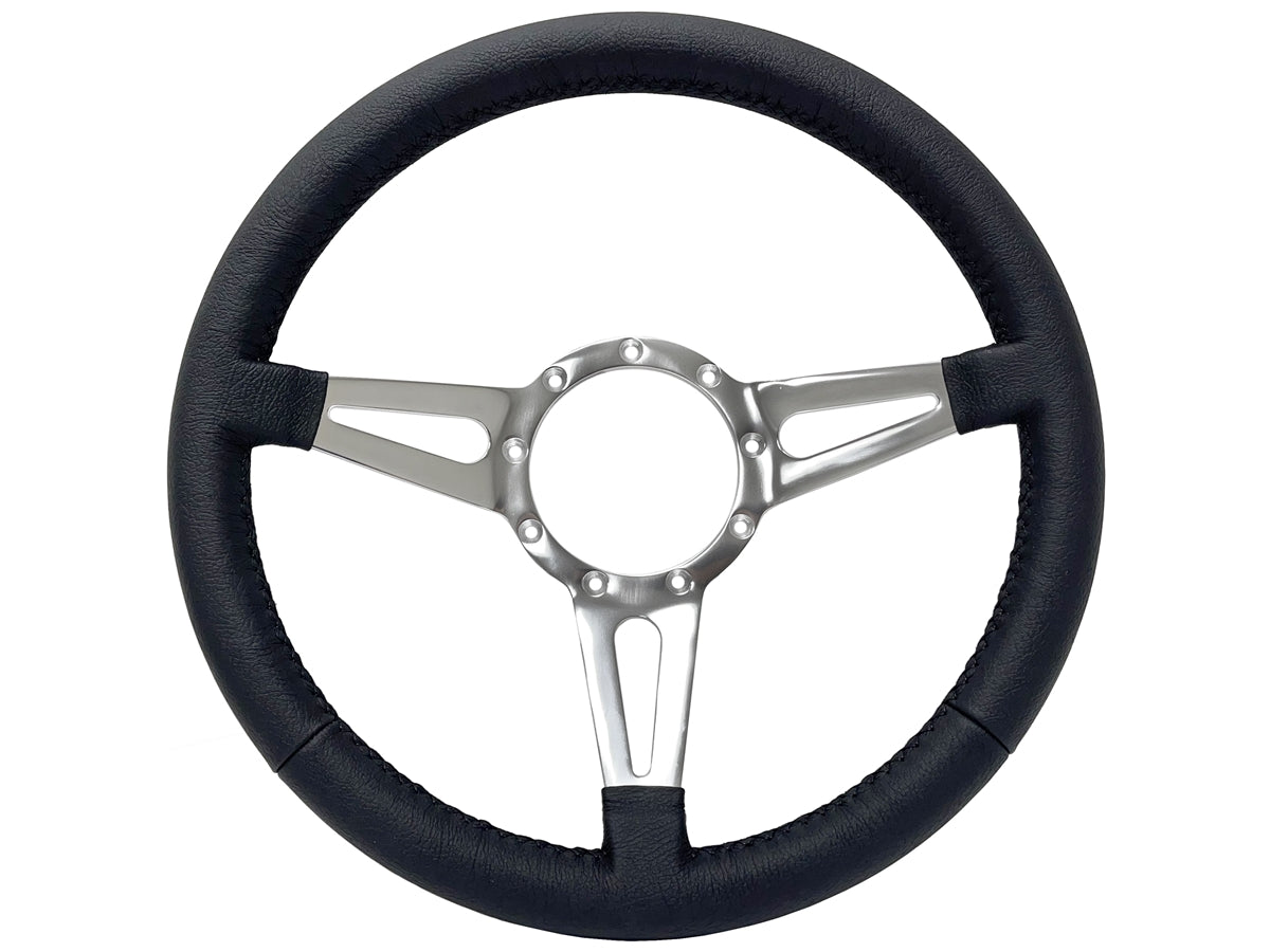 S9 Premium Leather, Tri-Spoke Center with Slots