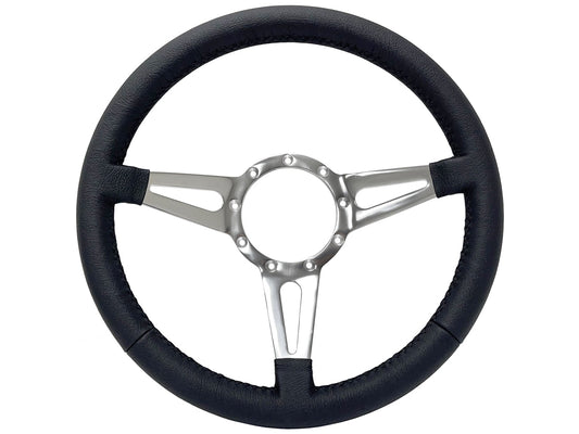 S9 Premium Leather, Tri-Spoke Center with Slots
