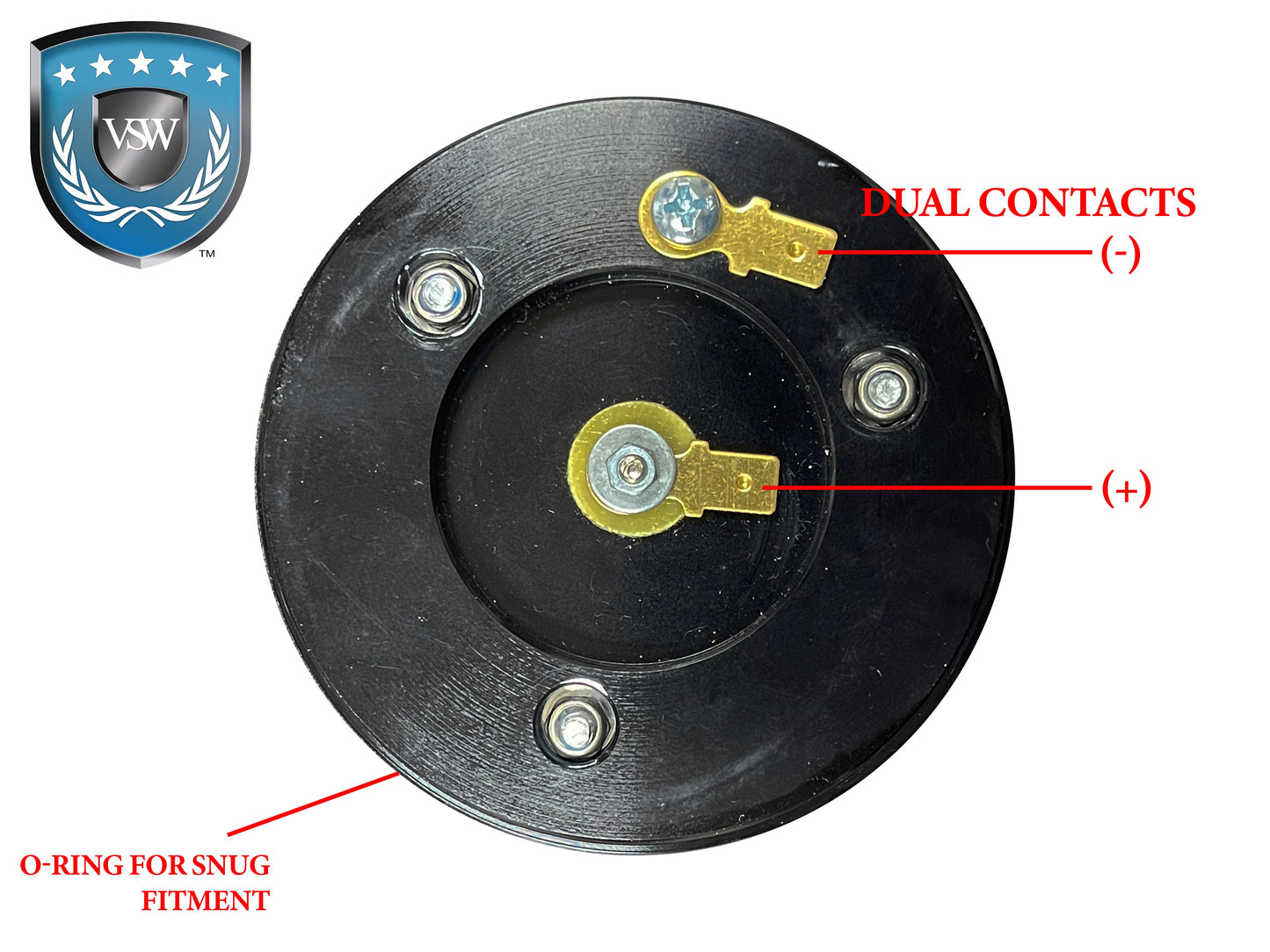 VSW S9 Black Billet Horn Button with Falcon Emblem