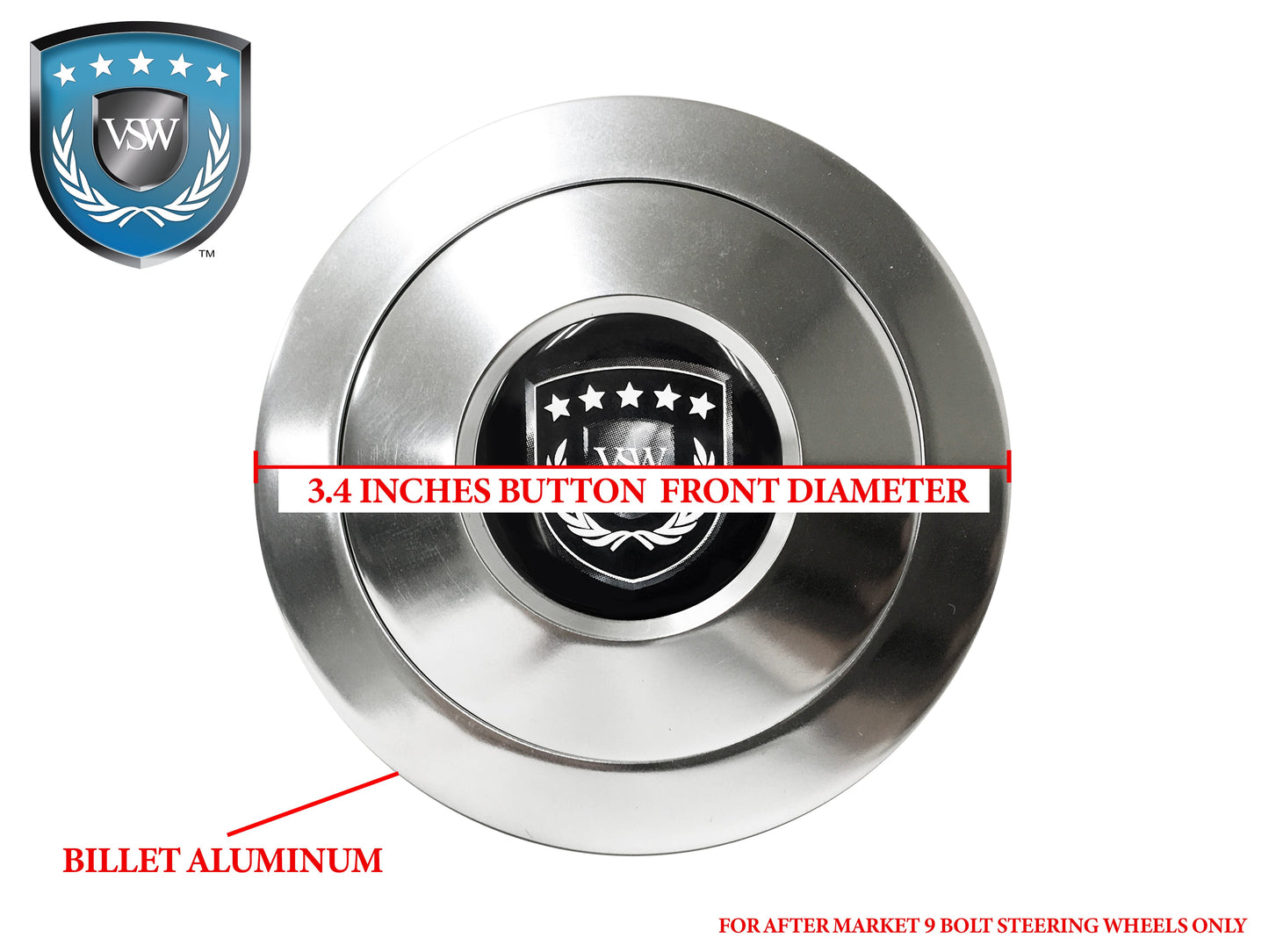 VSW S9 Premium Tri-Color Chevy Bow Tie Horn Button