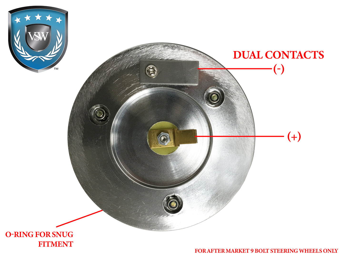 VSW S9 Premium Horn Button with Blue VSW Emblem