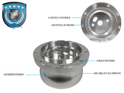 1969-94 GM 9-Bolt Black Hub Adapter STH1004BLK