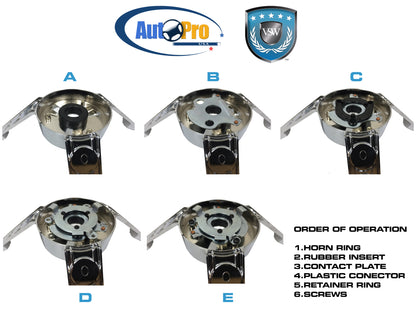 1967 Ford Mustang Horn Replacement Contact Kit, Replaces OE# C7ZZ-13A805-A