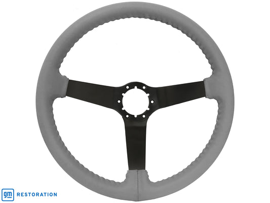 S6 Step Series Gray Steering Wheel Black Center