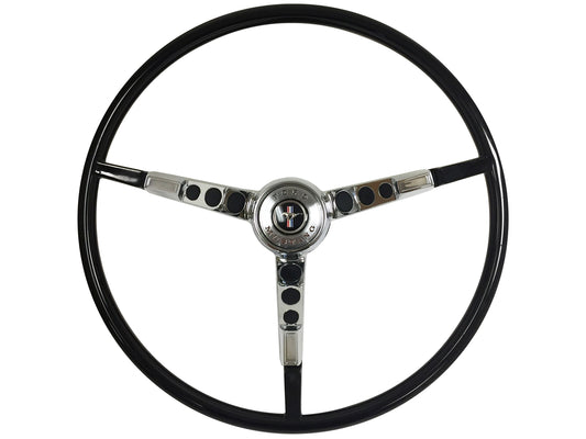 C6ZZ-3600 1965 66 Mustang Blk Steering Wheel Kit