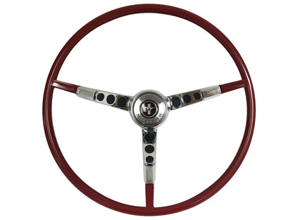 1966 Ford Mustang Red Steering Wheel Kit