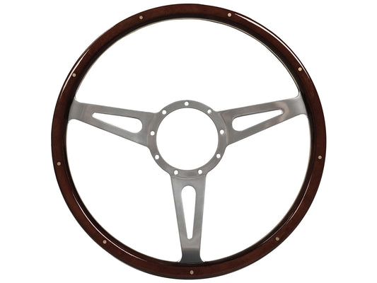 S9 Classic Wood Espresso Stained Riveted Steering