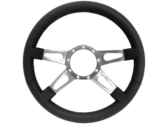 S9 Premium Leather Grip, Slotted 4 Spoke Center