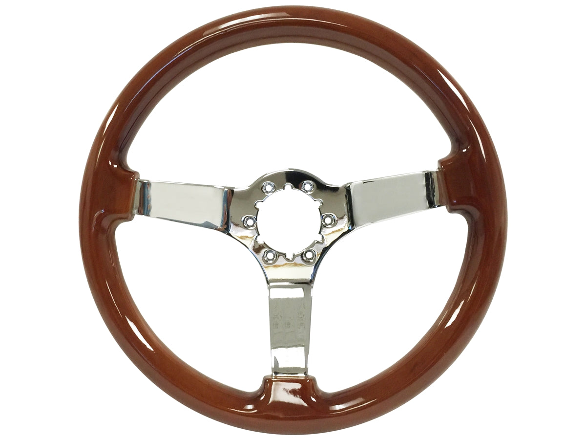 VSW S6 Sport Wood Chrome Steering Wheel ST3111