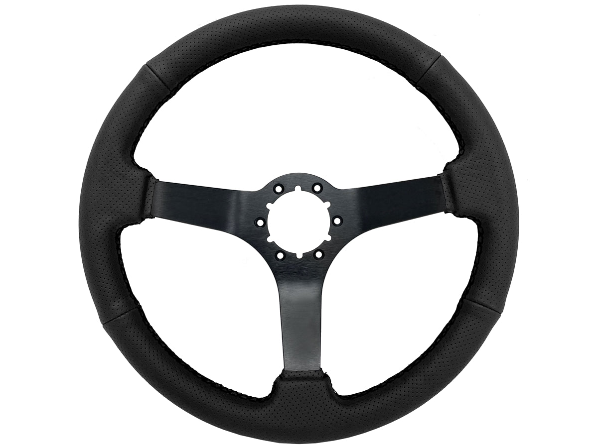ST3602BLK S6 Perforated Leather Black Steering