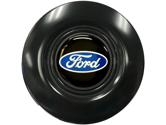 Ford Blue Oval Covert Black Horn Button S6 6 Bolt