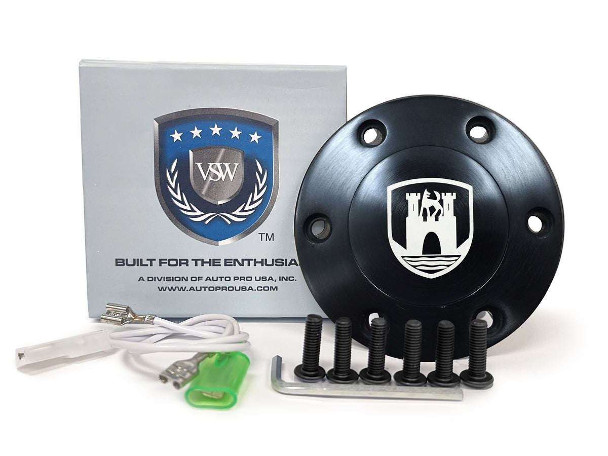 S6 Black Horn Button with Castle Emblem