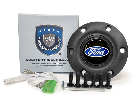 Ford Blue Oval Black Horn Button S6 6 Bolt