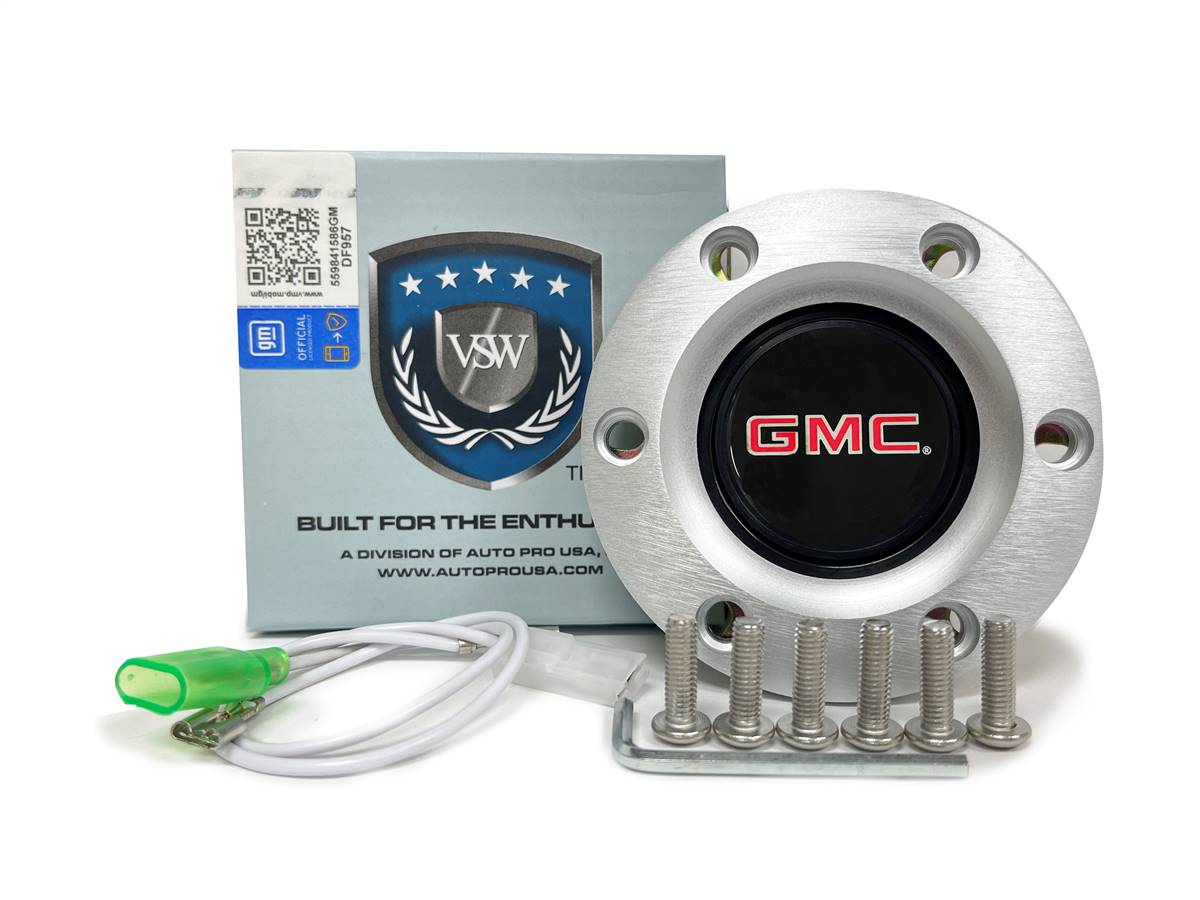 S6 Brushed Horn Button with GMC Emblem