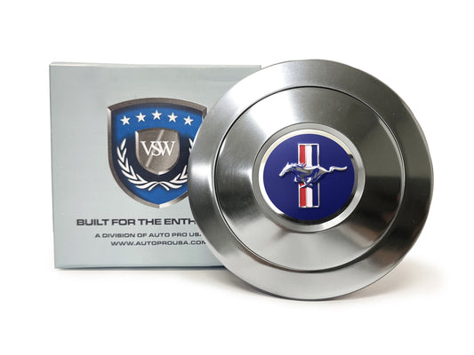 S9 Premium Horn Button Ford Mustang Blue Emb