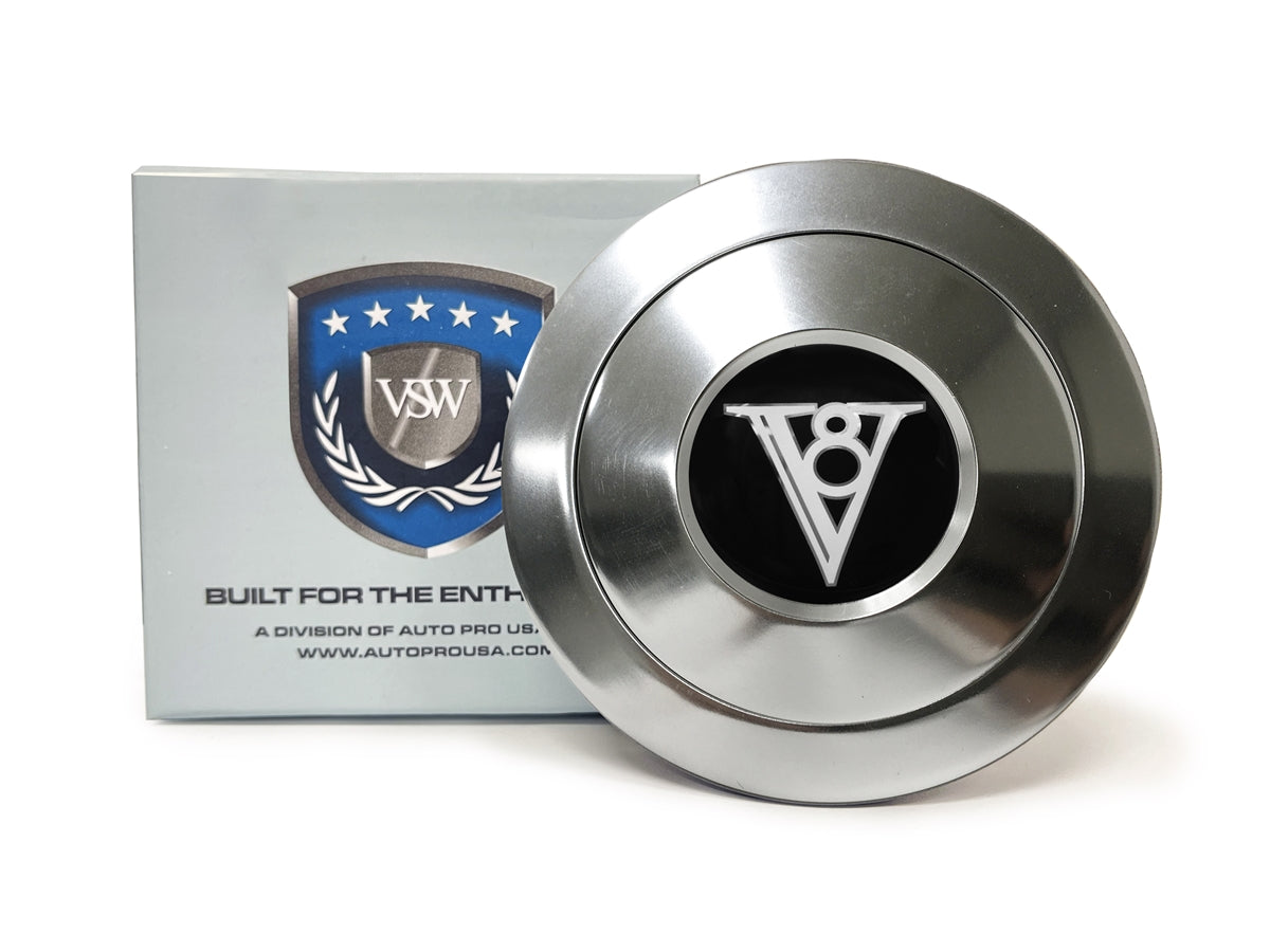 S9 Premium Horn Button Art Deco V8 Emblem