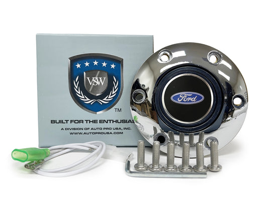 Ford Blue Oval Chrome 6 bolt Horn Button